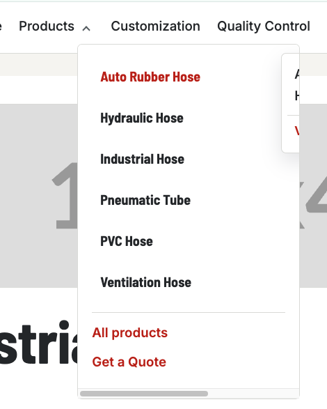 Sandblasting hose full length and cutaway cross-section